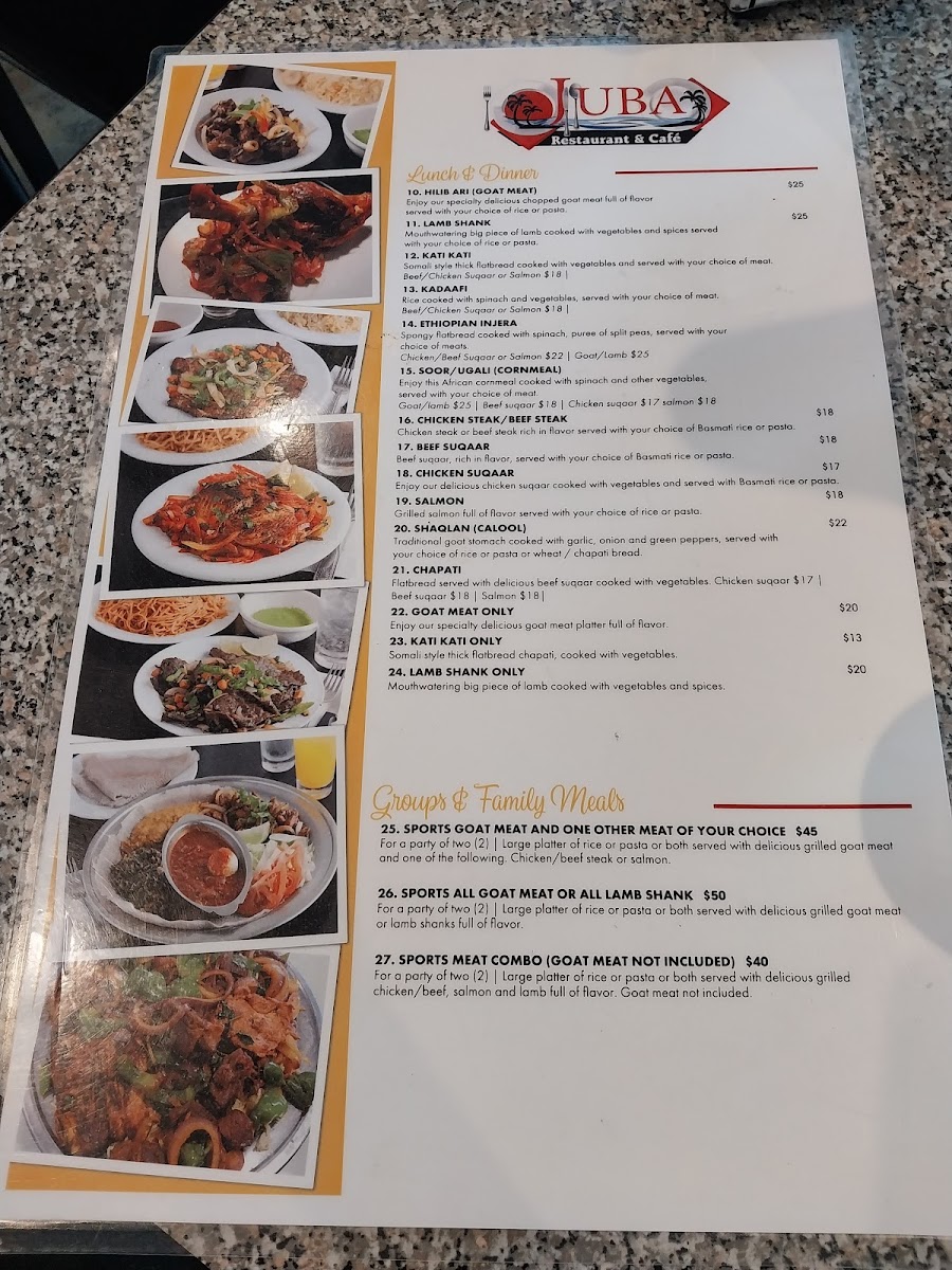 Juba Restaurant & Café Menu - Image 3