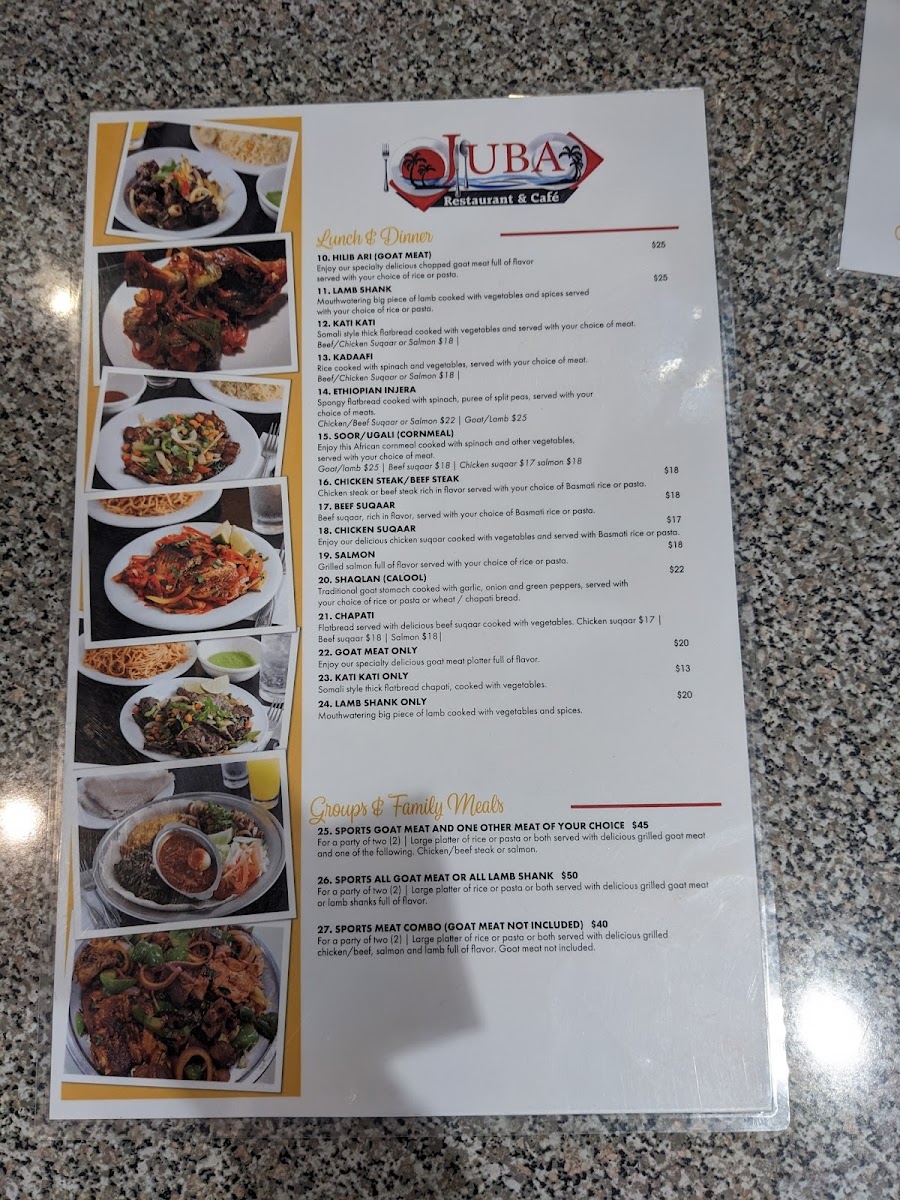 Juba Restaurant & Café Menu - Image 6